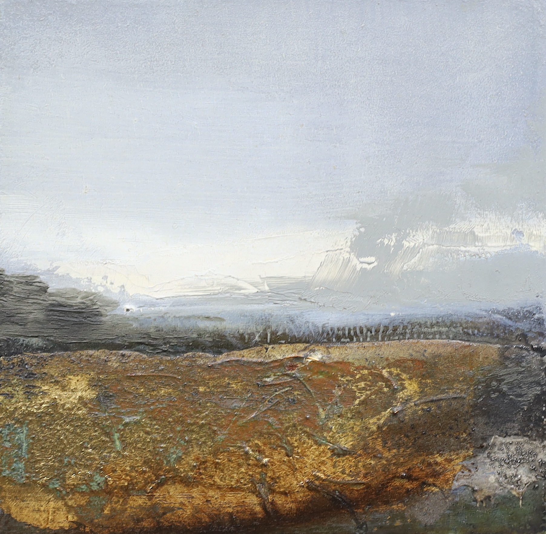 Marco Crivello (Contemporary), pair of oils on panel, 'Celtic Trace' and 'Light on the sea I', signed, titled and dated 2004 verso, 15 x 15.5cm